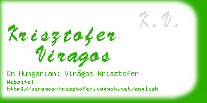 krisztofer viragos business card